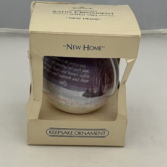 Vintage 1983 Hallmark New Home Satin Ball Keepsake Christmas Ornament - Picture 15 of 16